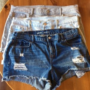 3 Pair Old Navy Boyfriend Shorts Size 14-16